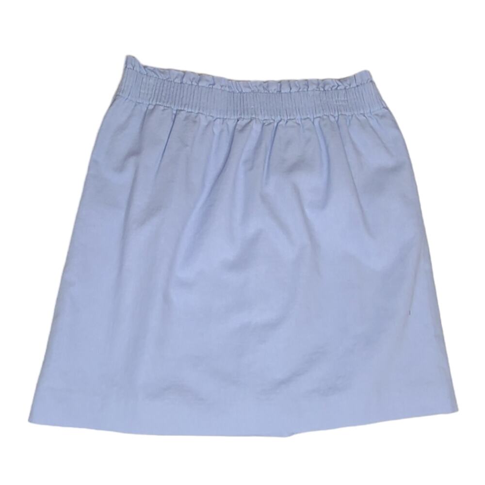 J. Crew Factory A-line linen blend light blue elastic waist skirt size 6